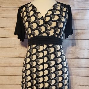 Lane Bryant Dress 18/20 Black/Grey/Cream